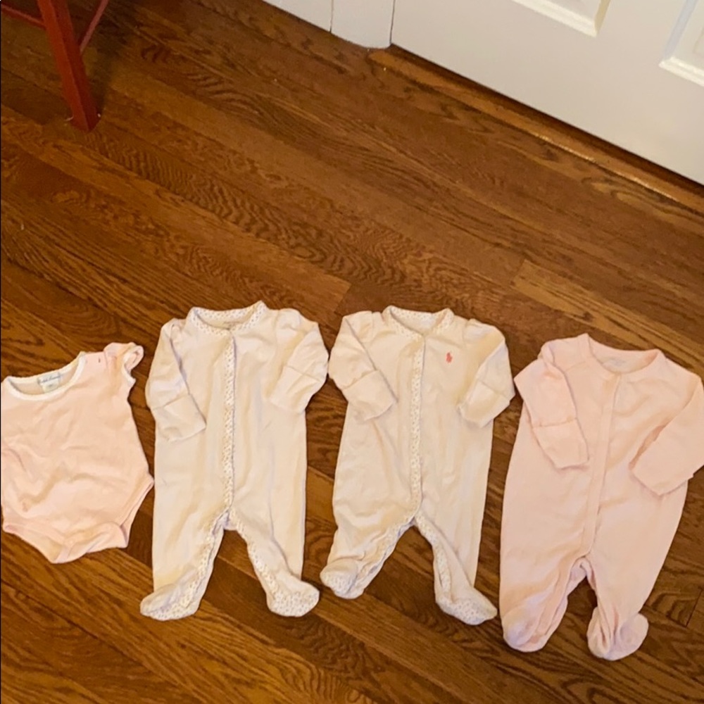 Set of Ralph Lauren baby girl pink onesies